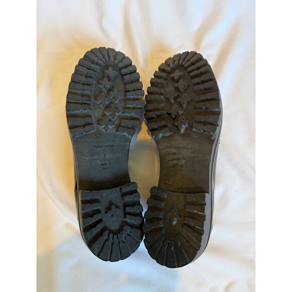 EUC Reformation Black Patent Leather Agathea Chunky Loafers, 8 - Picture 6 of 6